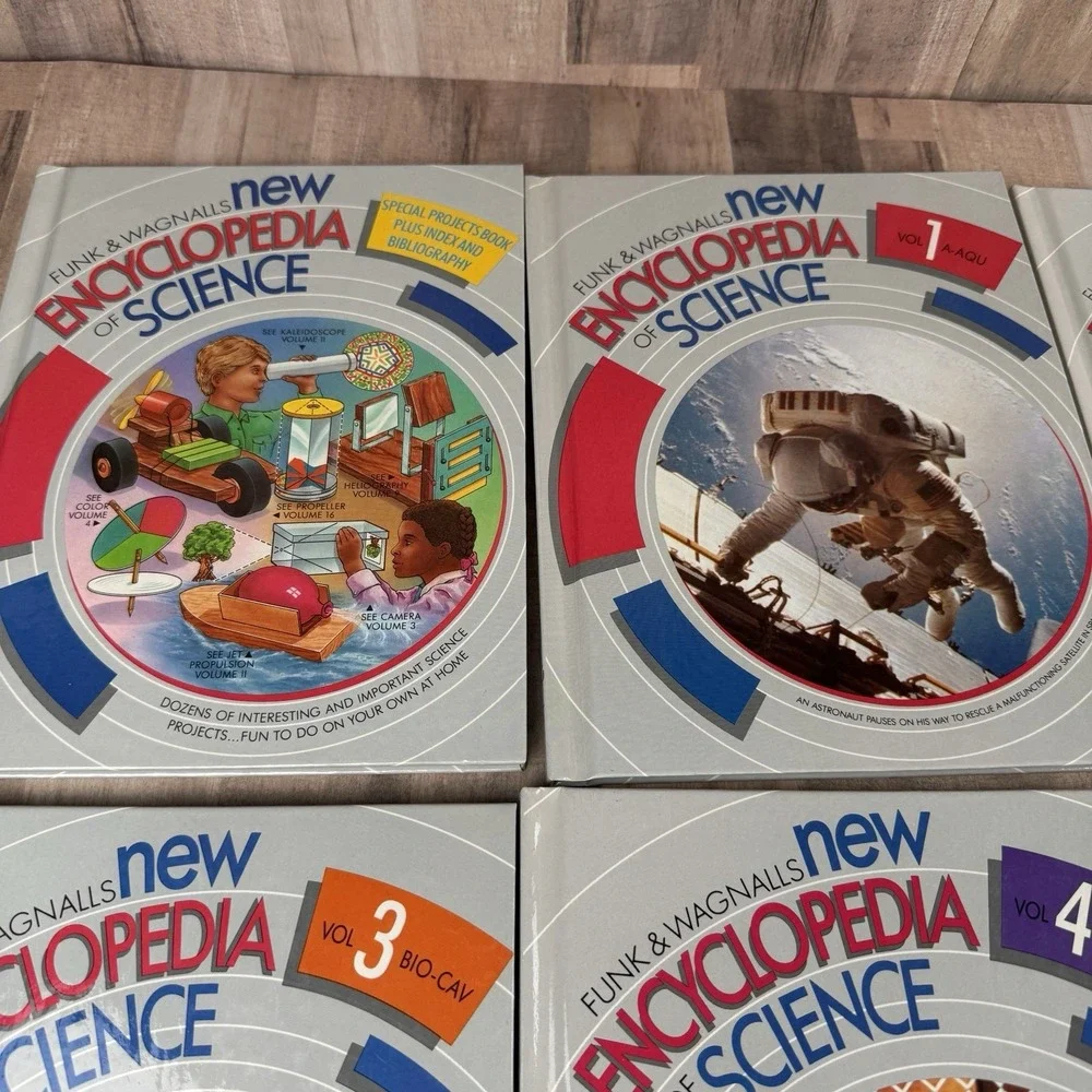 1986 Funk And Wagnalls New Encyclopedia Of Science Volumes 1-5 Projects index